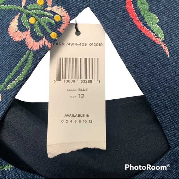 BCBGeneration Floral Embroidered Rackerback Strappy Mini Dress - Picture 13 of 14